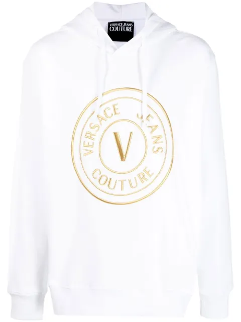Versace Jeans Couture logo-print cotton hoodie