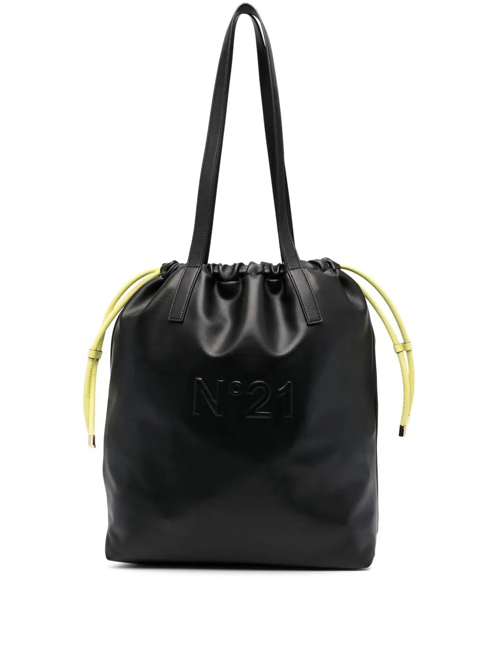 

Nº21 embossed-logo leather shoulder bag - Black