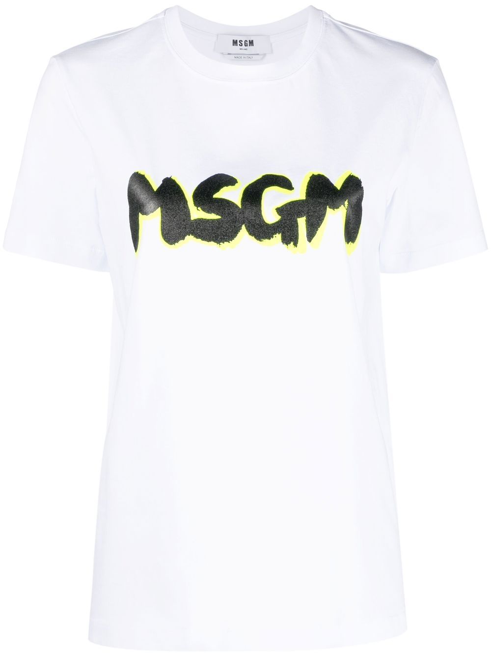 MSGM logo-print cotton T-shirt - White