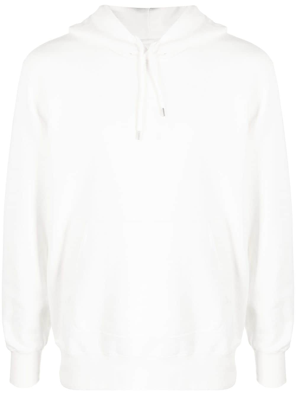 C.p. Company Spray-paint Effect Cotton Hoodie In Weiss