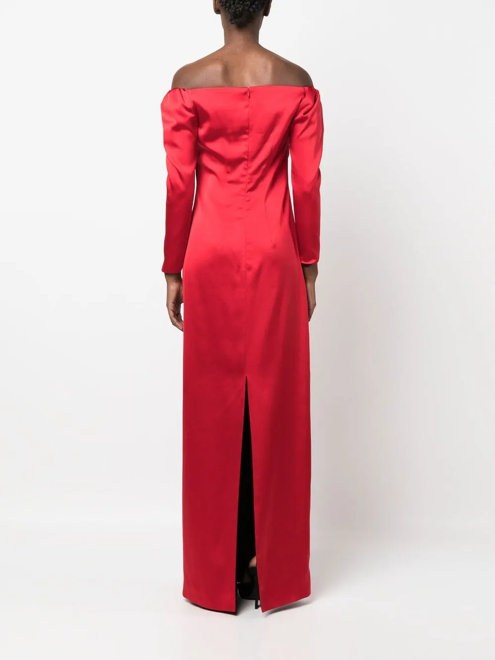 V:pm Atelier Schulterfreies Kleid In Red