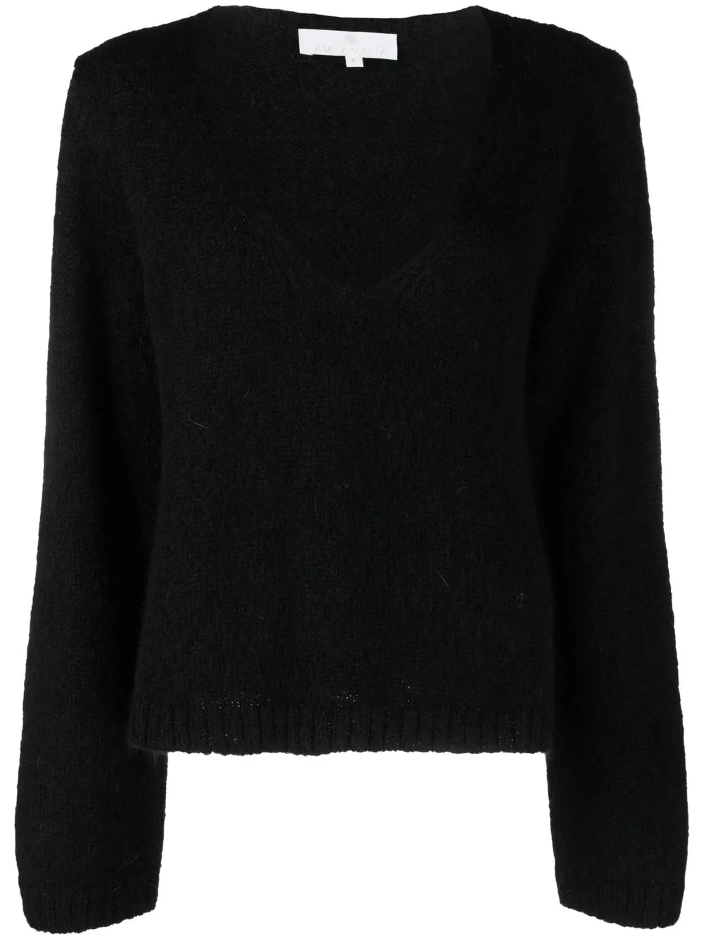 AMI AMALIA waffle-knit U-neck sweatshirt