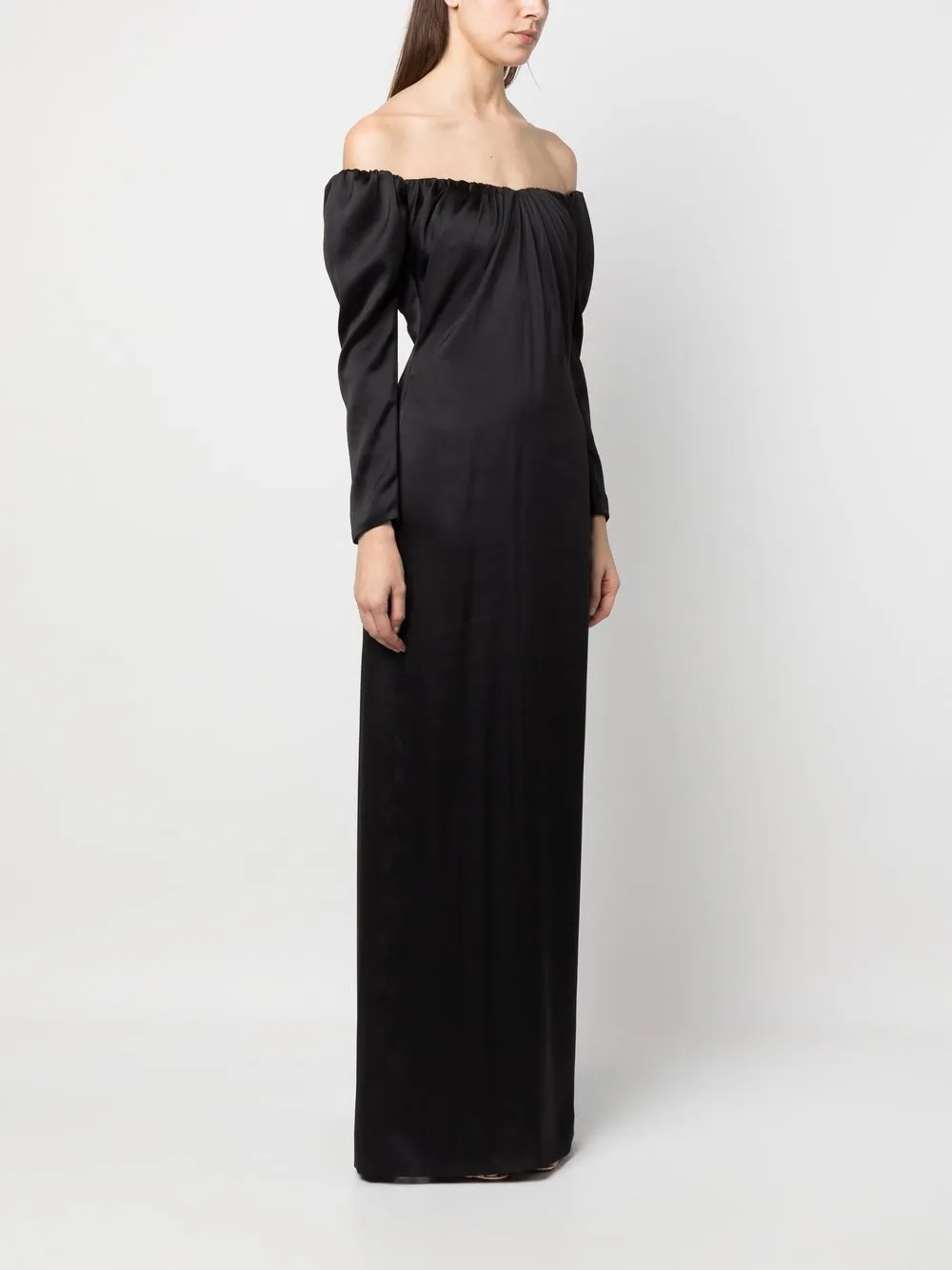 V:pm Atelier Schulterfreies Kleid In Black