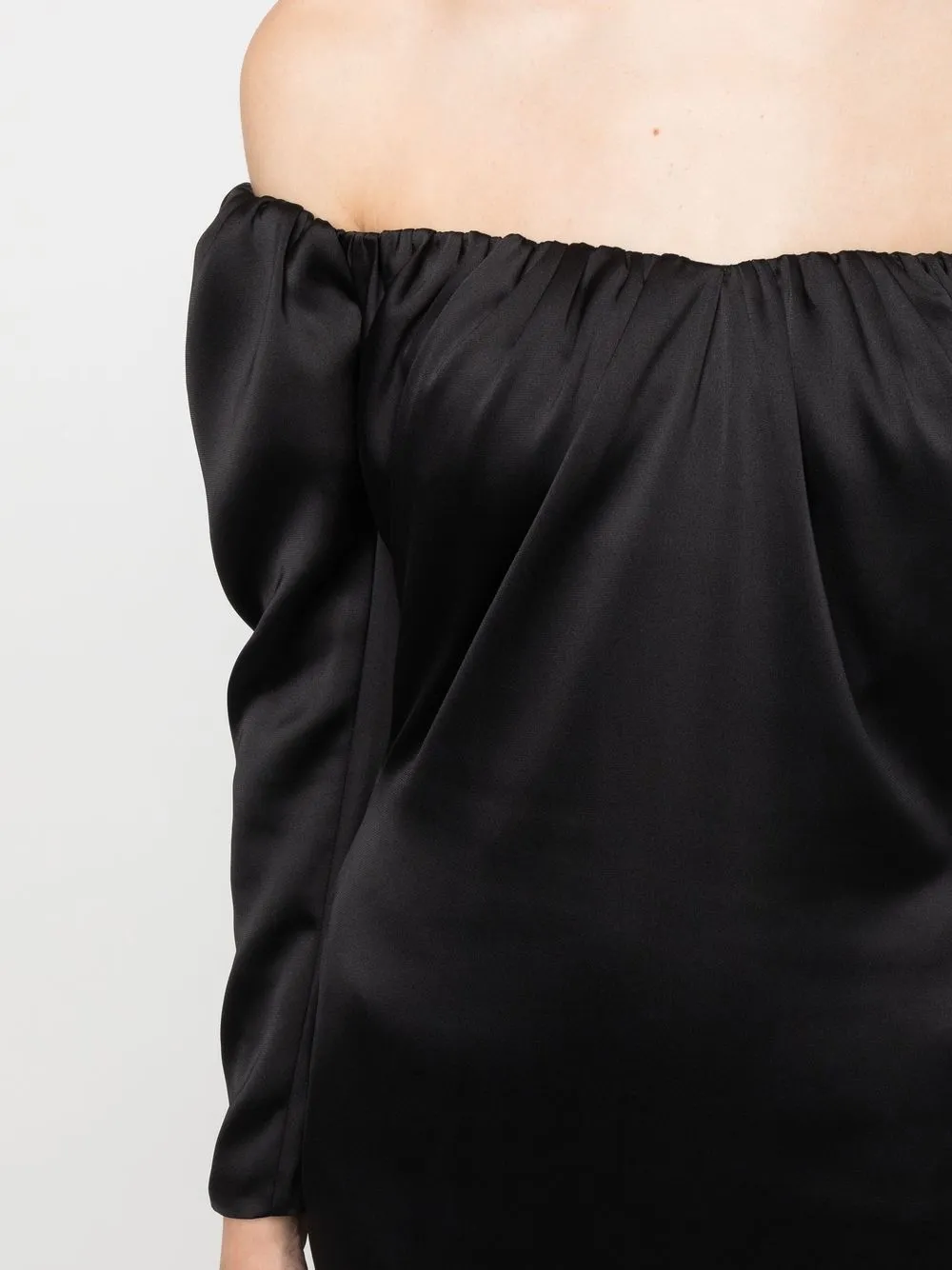 V:pm Atelier Schulterfreies Kleid In Black