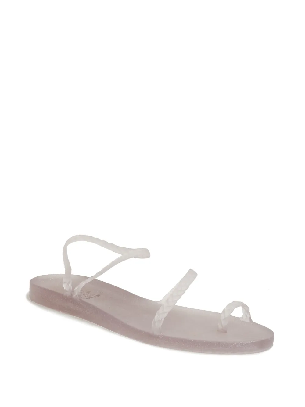 Ancient Greek Sandals Embellished Flat Sandals In Neutrals