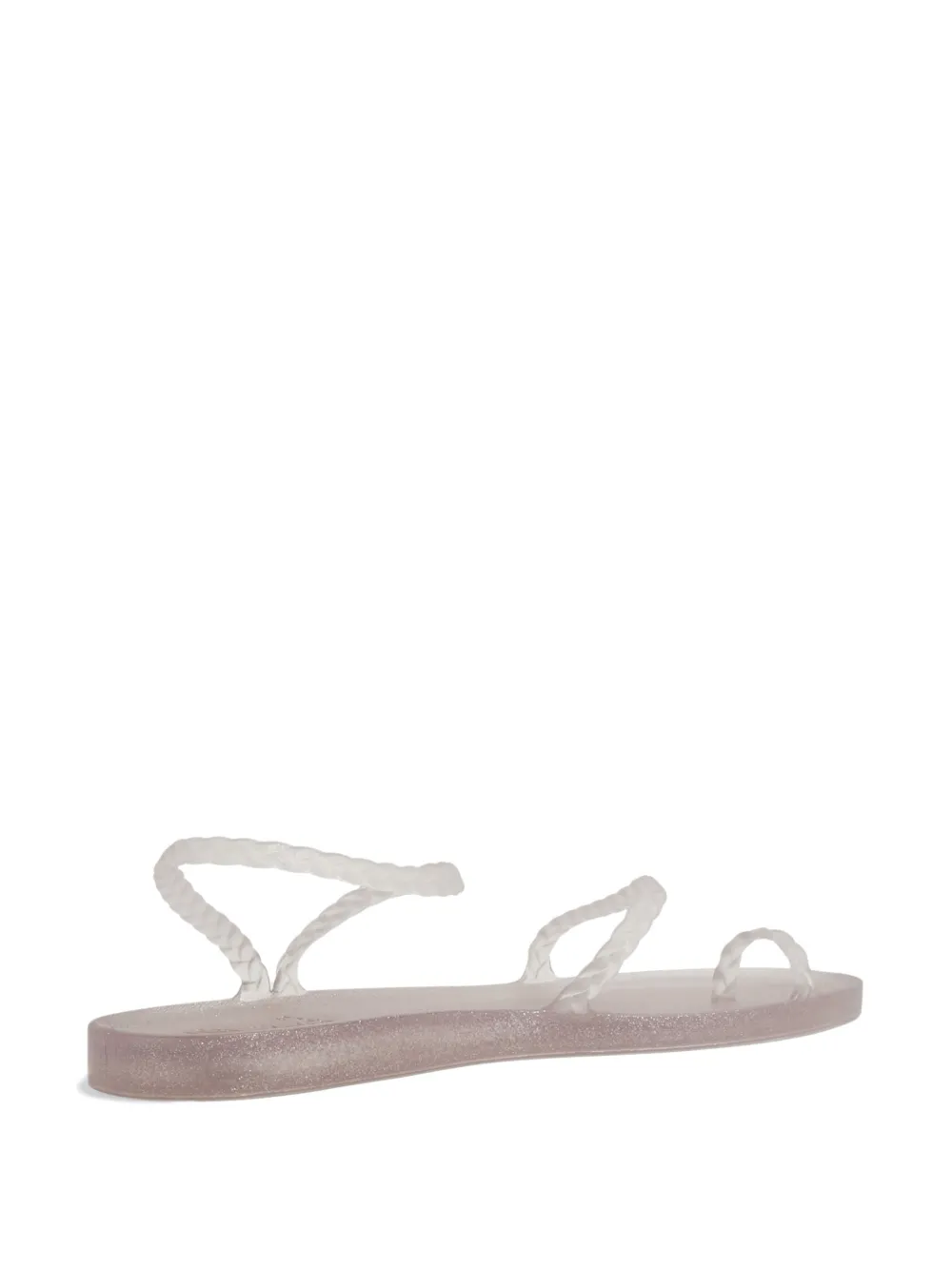 Ancient Greek Sandals Embellished Flat Sandals In Neutrals