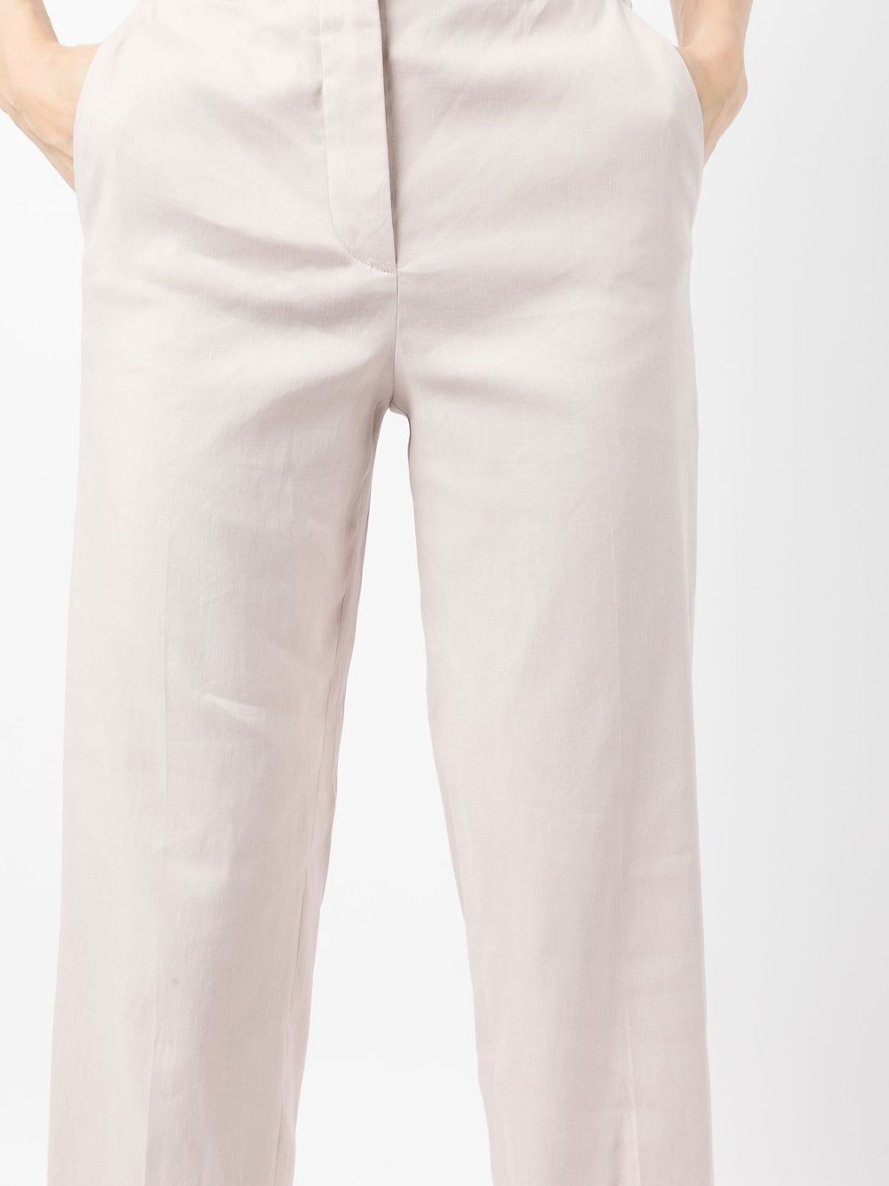 Shop Joseph High Waist Cropped Trousers In Pink