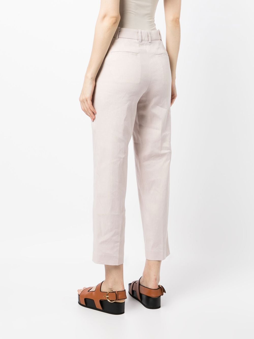 Shop Joseph High Waist Cropped Trousers In Pink