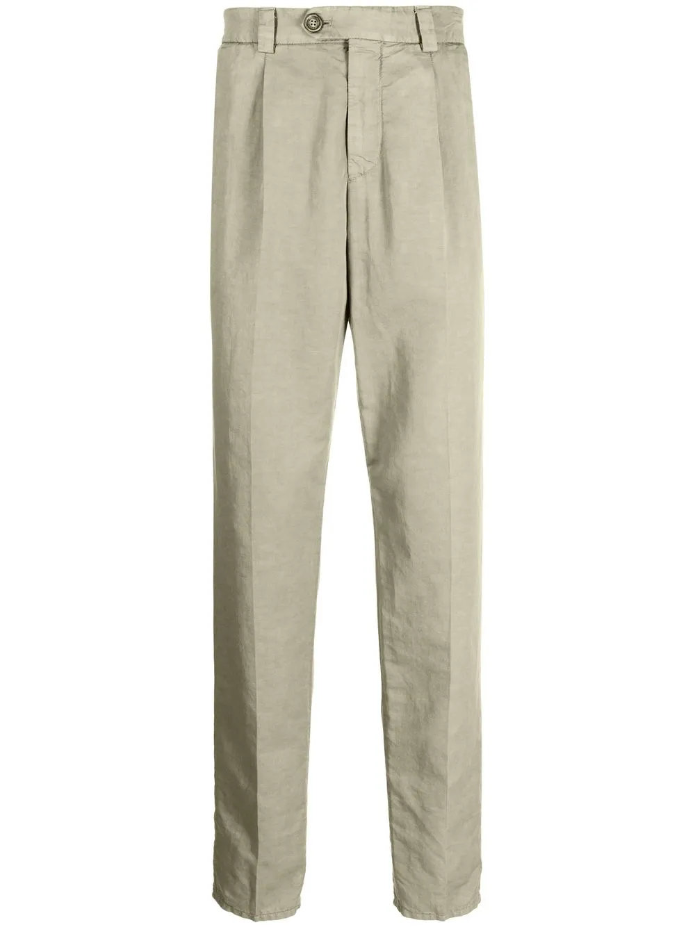 

Brunello Cucinelli pleat-detail straight-leg trousers - Green