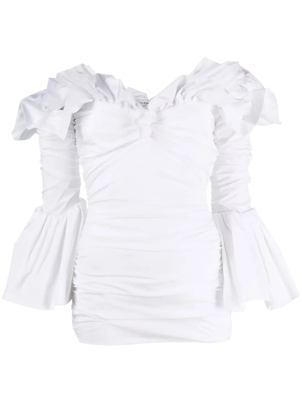 

Philosophy Di Lorenzo Serafini off-shoulder ruched-detail top - White