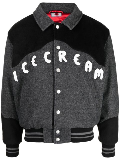 ICECREAM logo-embroidered varsity jacket
