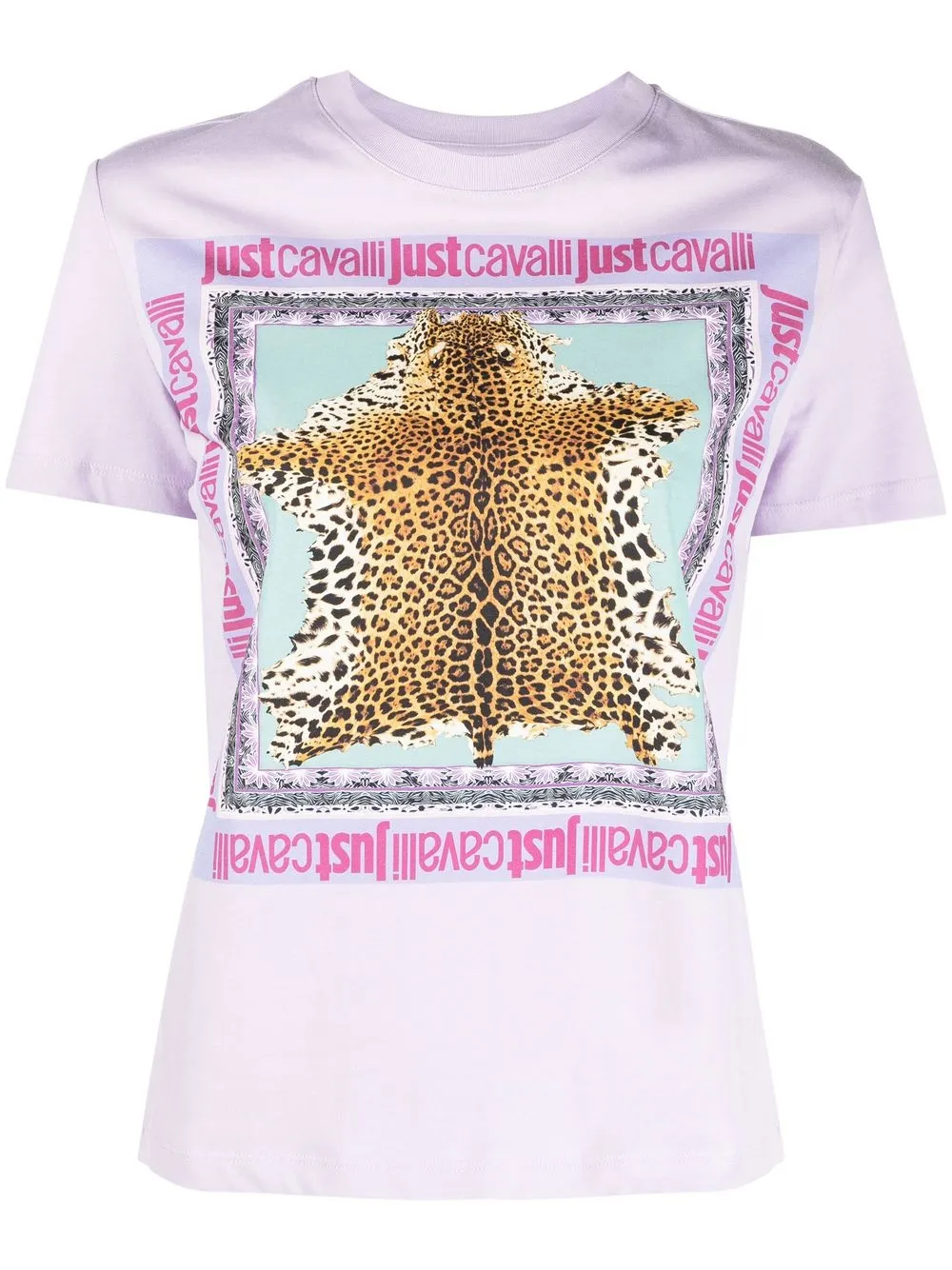 

Just Cavalli logo-print cotton T-shirt - Purple