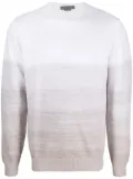 Corneliani gradient-effect knitted jumper - White