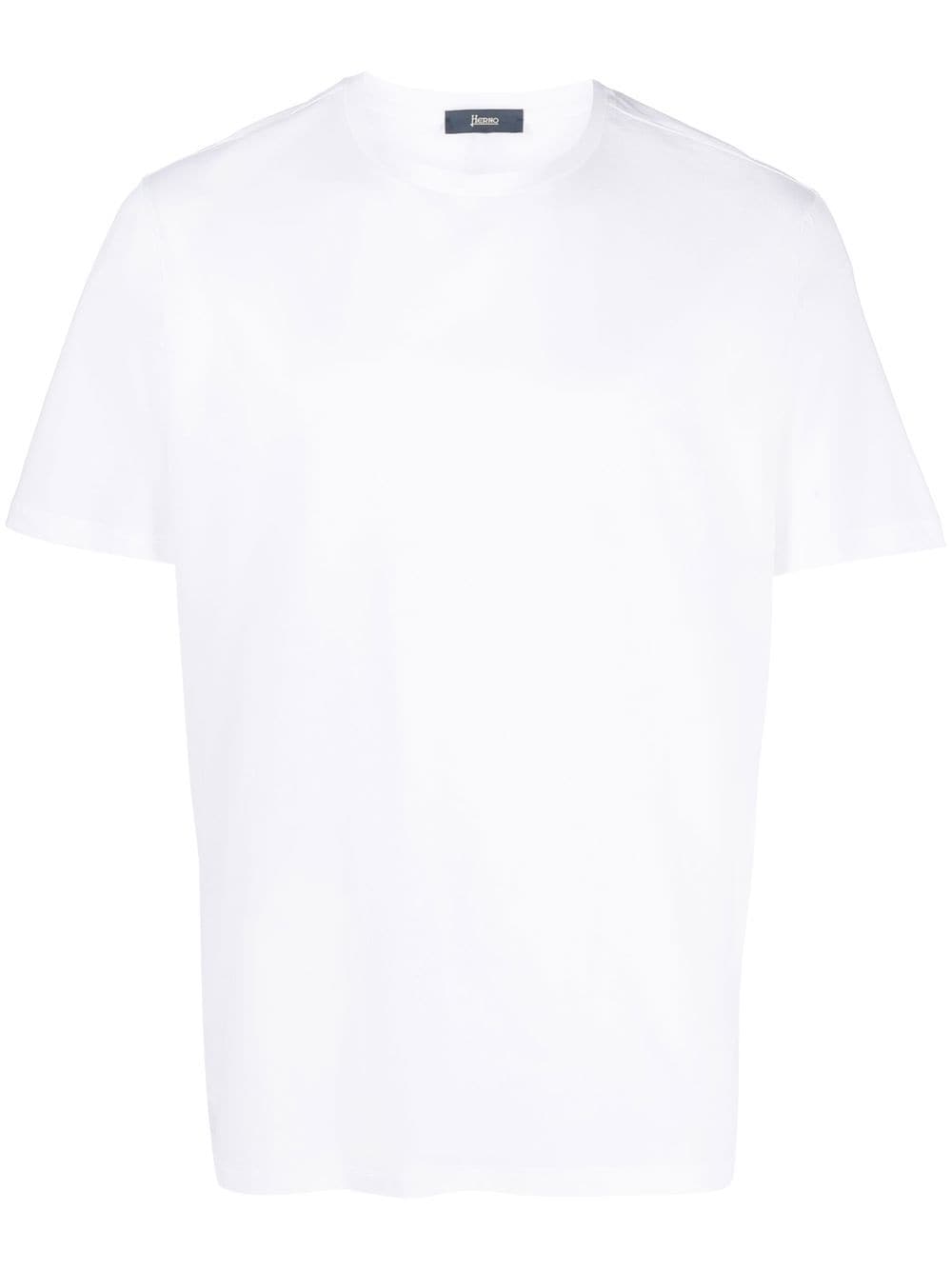 Shop Herno Short-sleeve Cotton T-shirt In 白色
