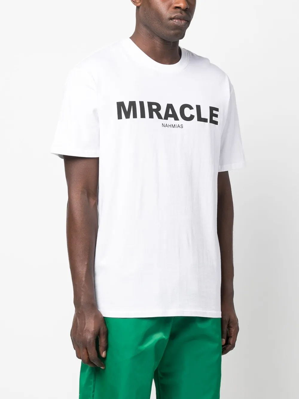 Nahmias Miracle Brand-print Cotton-jersey T-shirt In Weiss