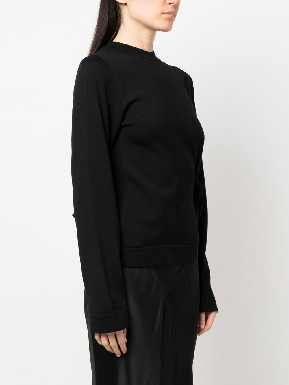 Shop Jil Sander Open-back Detail Knit Jumper In Schwarz