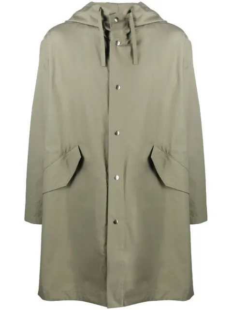 Jil Sander rear logo-print hooded coat