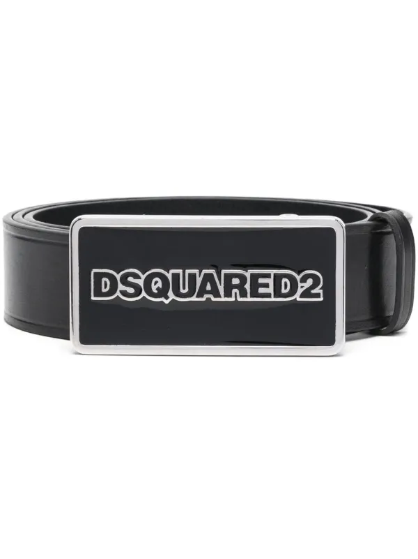 Dsquared2 ディースクエアード ロゴバックル レザーベルト - FARFETCH