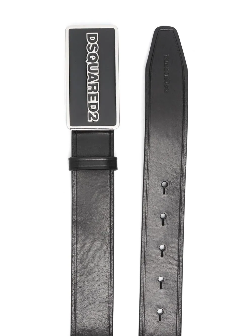 Shop Dsquared2 Logo-buckle Leather Belt In Schwarz