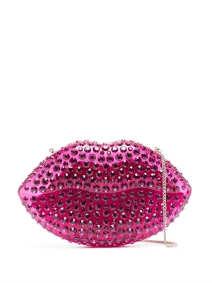 Pink sequin clutch store bag