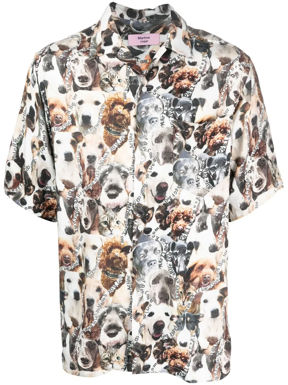 

Martine Rose graphic-print short-sleeve shirt - Neutrals