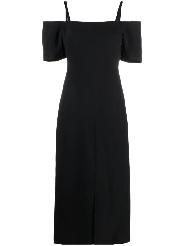 Victoria Beckham Off-shoulder Midi Dress in Black