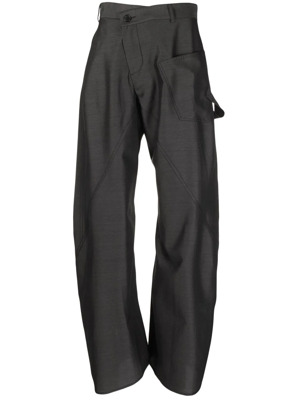 

JW Anderson straight-leg asymmetric trousers - Grey