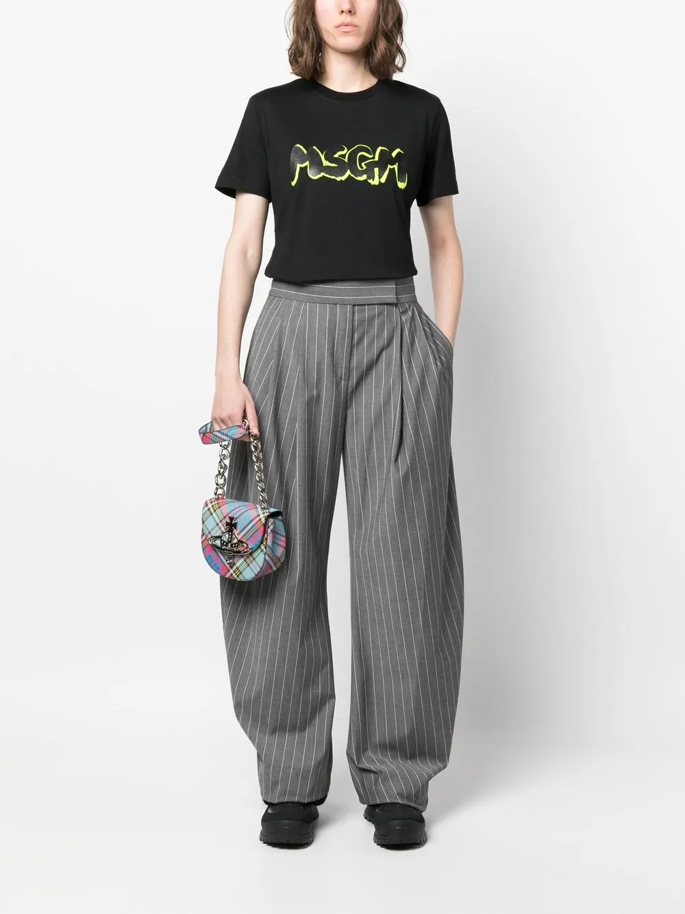 MSGM T-shirt met logoprint - Zwart