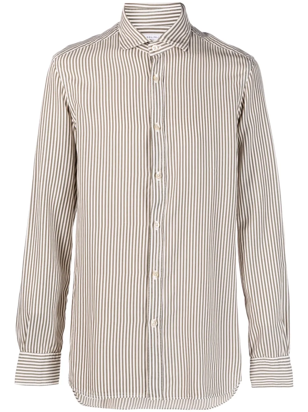 Boglioli Striped Cotton-blend Shirt In Light Brown