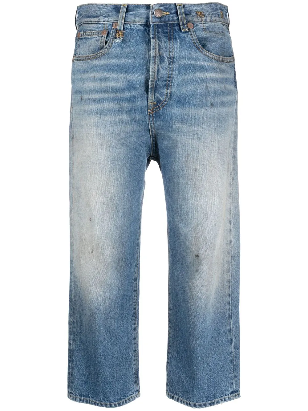 

R13 low-rise cropped jeans - Blue
