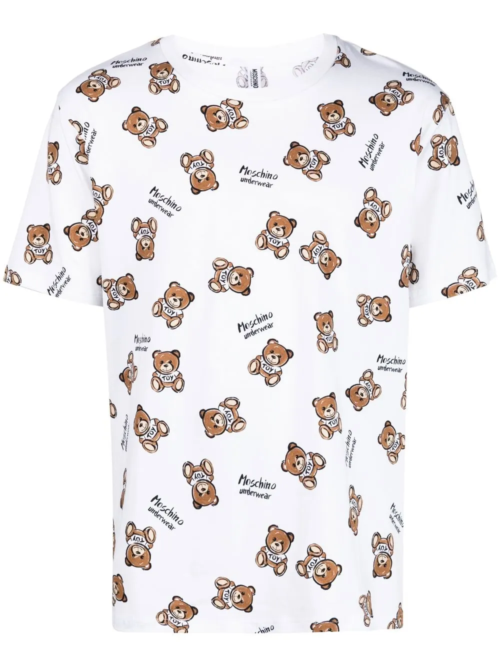 

Moschino Teddy Print cotton T-shirt - White