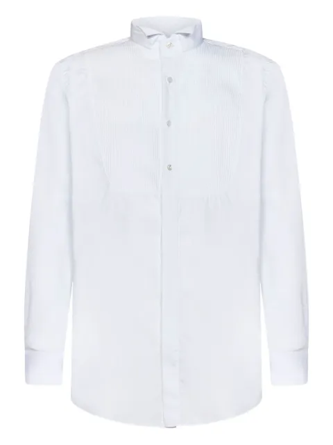 Lardini pleated-front shirt