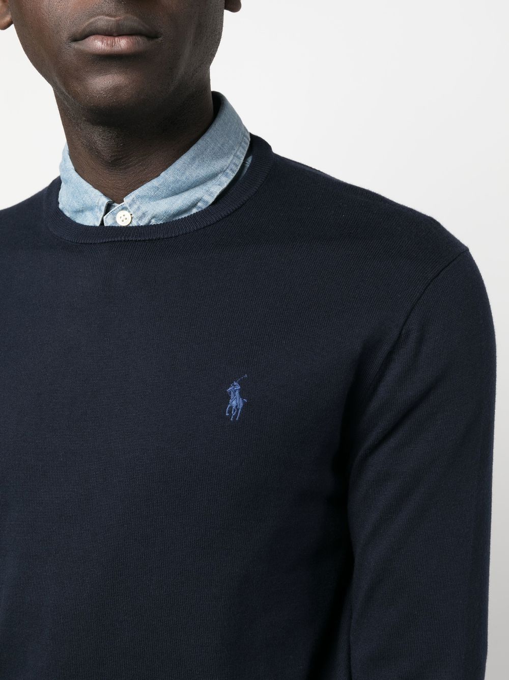 Shop Polo Ralph Lauren 'polo Pony' Motif Sweatshirt In Blue