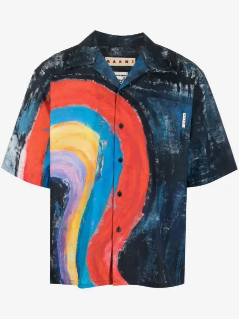 Marni camisa con estampado abstracto