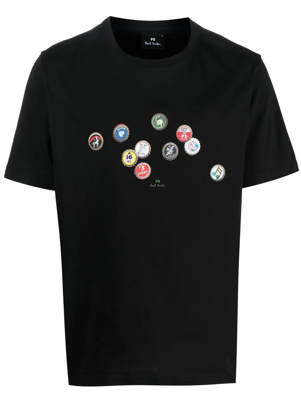 Ps By Paul Smith Graphic-print Cotton T-shirt In Black