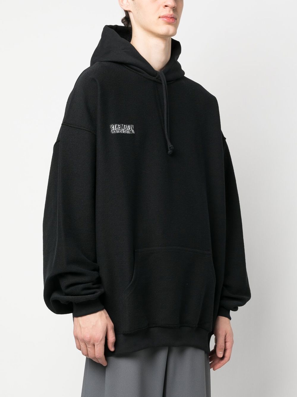 VETEMENTS inside-out Embroidered Logo Hoodie - Farfetch