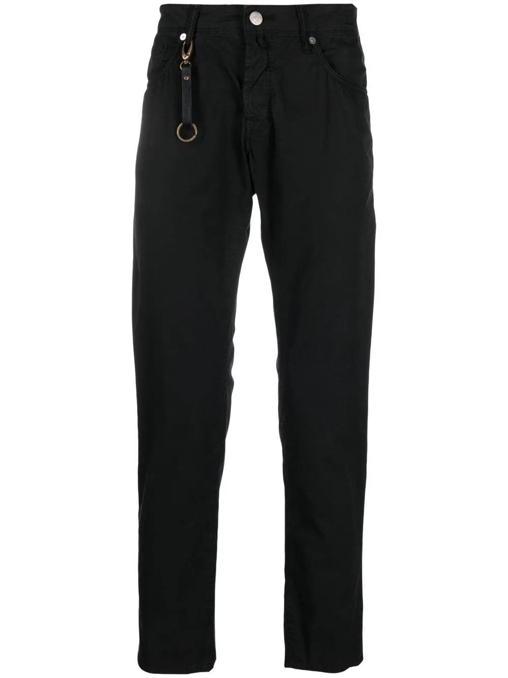 

Incotex mid-rise slim-fit cotton trousers - Black