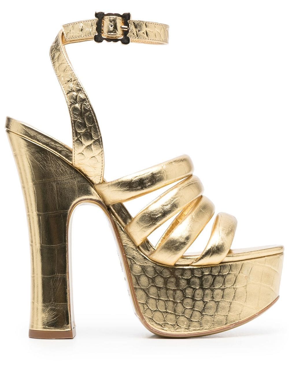 Shop Vivienne Westwood Britney Open-toe Platform Sandals In Gold