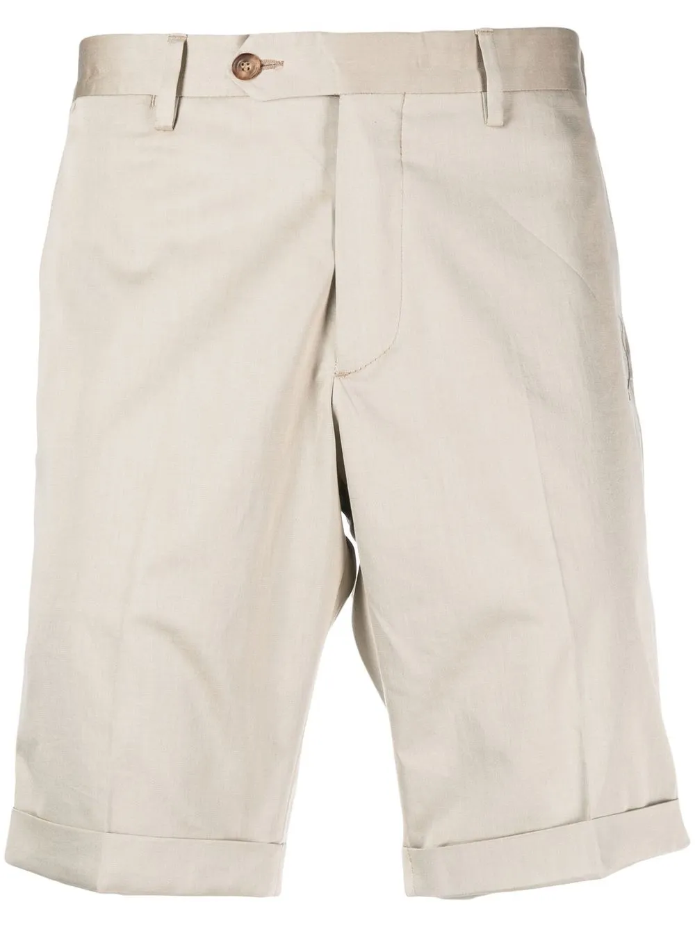 

Lardini pressed-crease cotton bermuda shorts - Neutrals