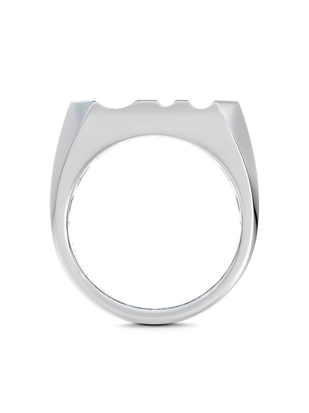 DE BEERS RVL SIGNET RING IN WHITE GOLD