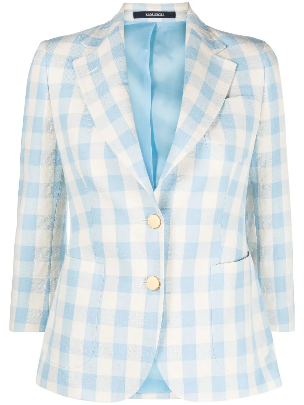 

Tagliatore blazer con estampado de cuadros y botones - Azul