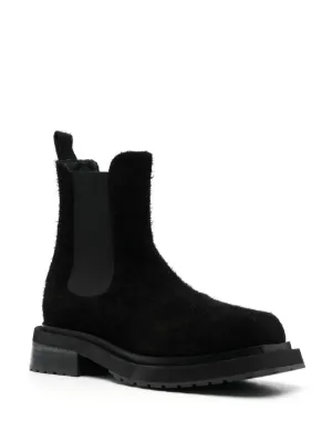 【関税込み】Eckhaus Latta ブラック パッチワーク ブーツ Eckhaus Latta Black Stacked Boots Eckhaus Latta