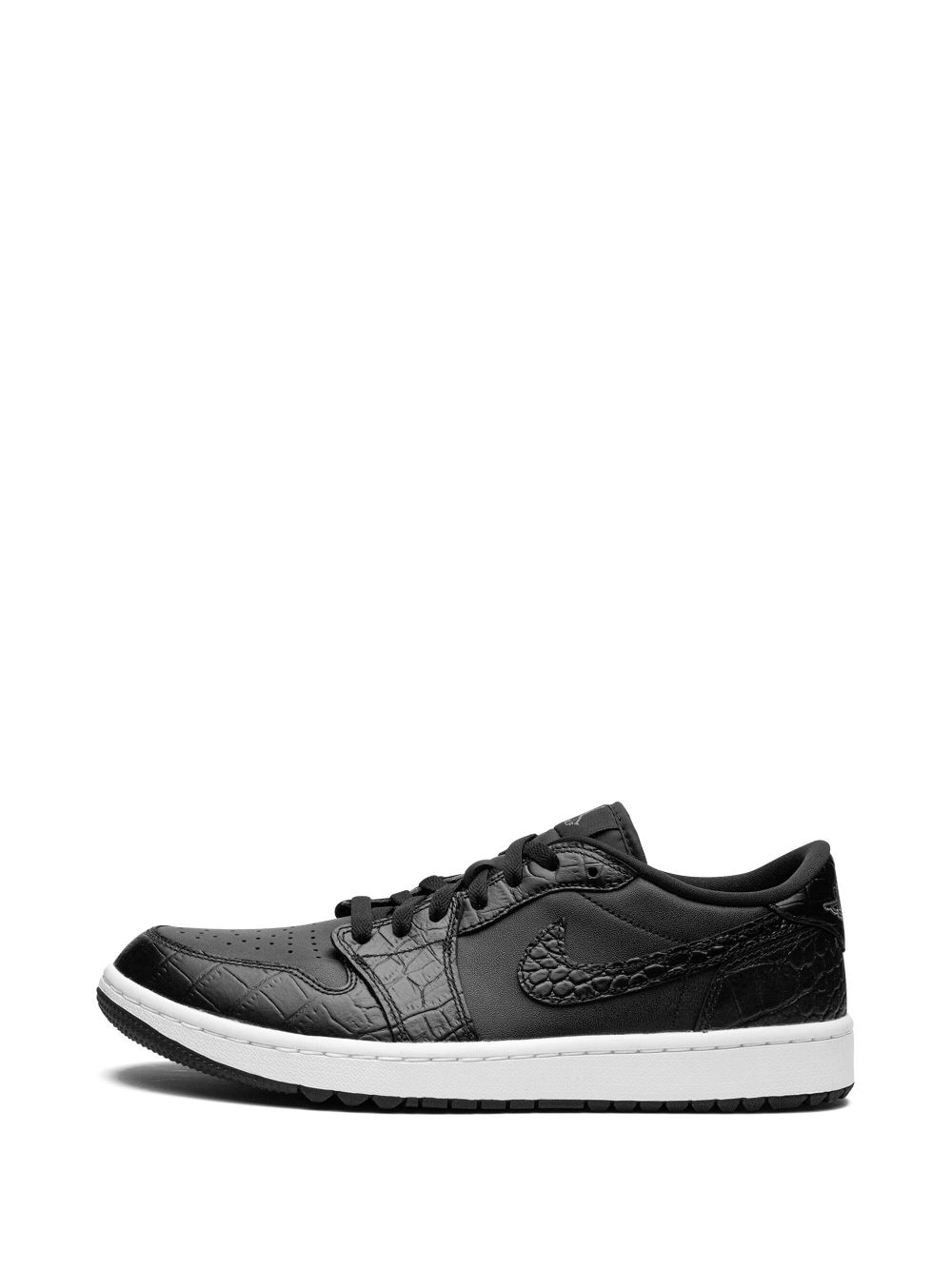 Shop Jordan Air  1 Golf Low "black Croc" Sneakers In Schwarz