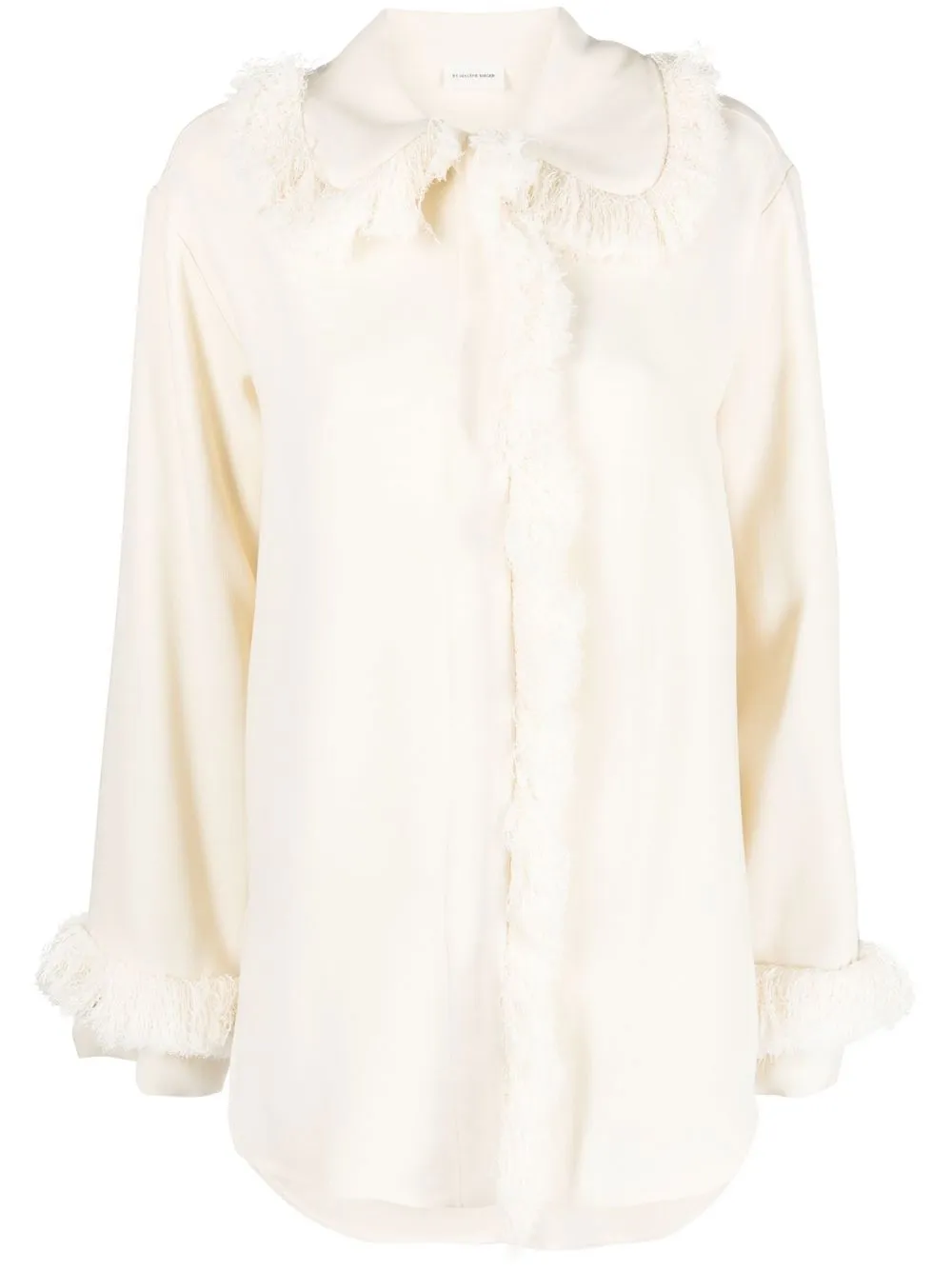 

By Malene Birger fringe-detail blouse - Neutrals