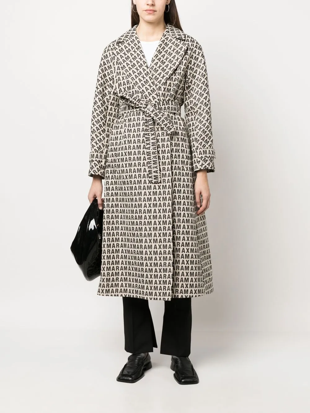 Max Mara Jas met monogramprint Beige