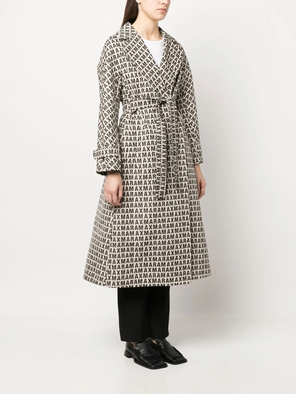 Max Mara Jas met monogramprint Beige