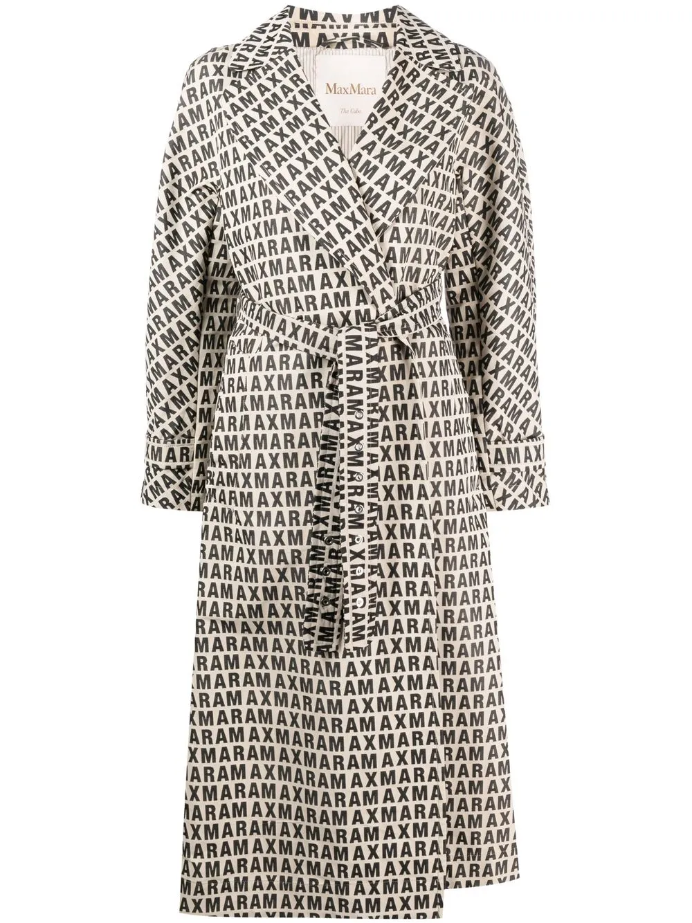 Max Mara Jas met monogramprint Beige