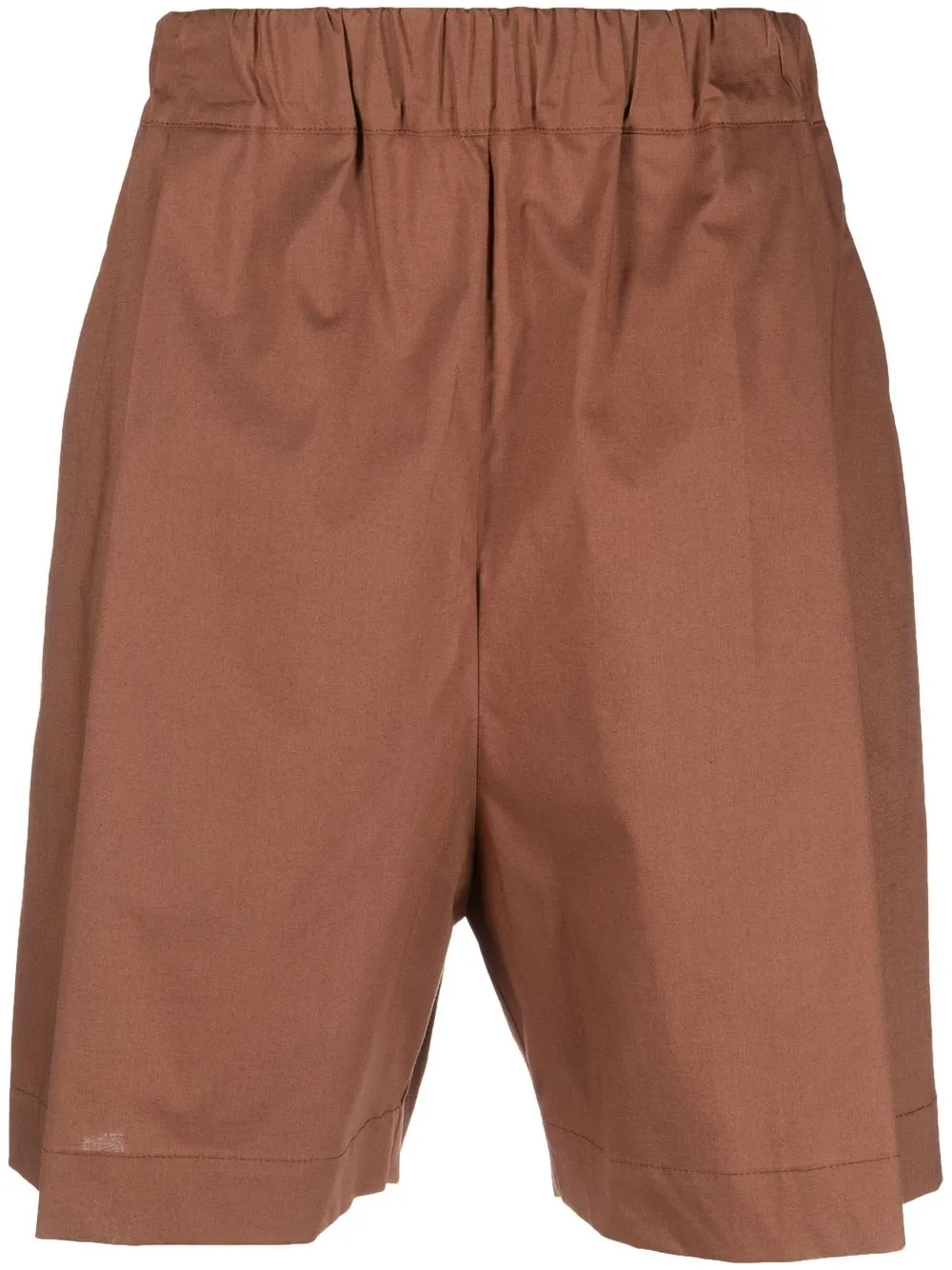 Laneus short en coton à logo brodé - Marron Top Merken Winkel