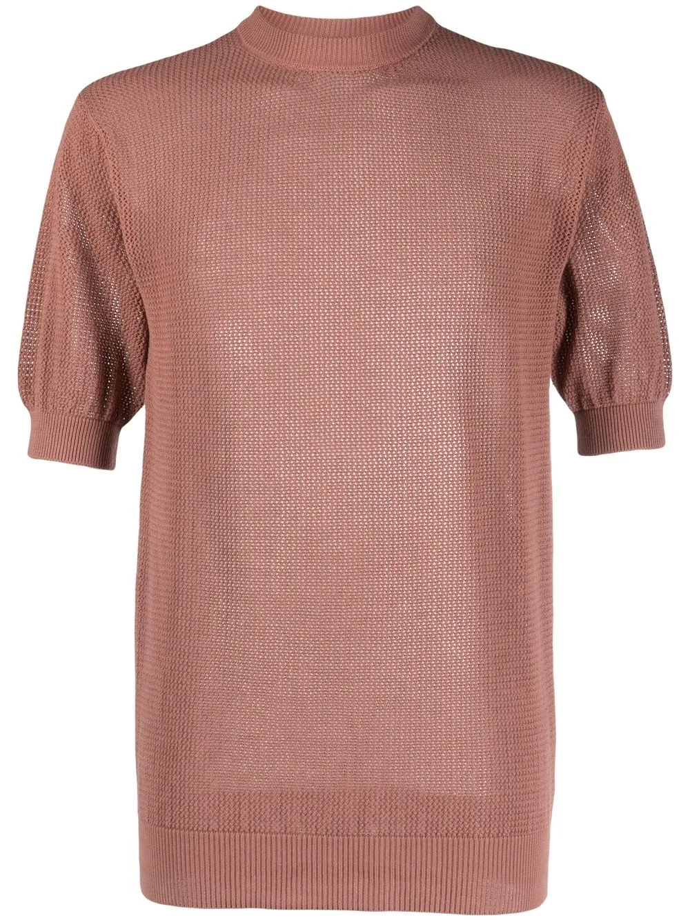 Laneus t-shirt en coton à manches courtes - Marron Top Merken Winkel