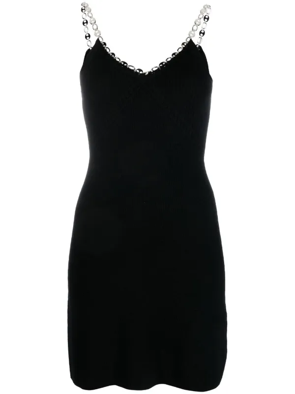 Rabanne Vestido Corto Con Tirantes De Cadena Negro FARFETCH MX